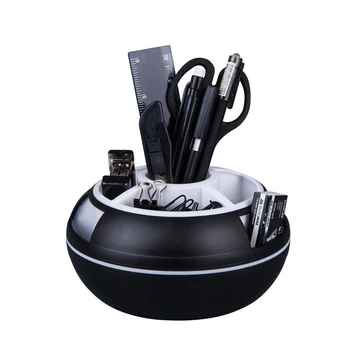 

360 Degrees Rotation Pen Holder Desktop Organizer Stand Box Round Pencil Storage Stationery Container For School Office