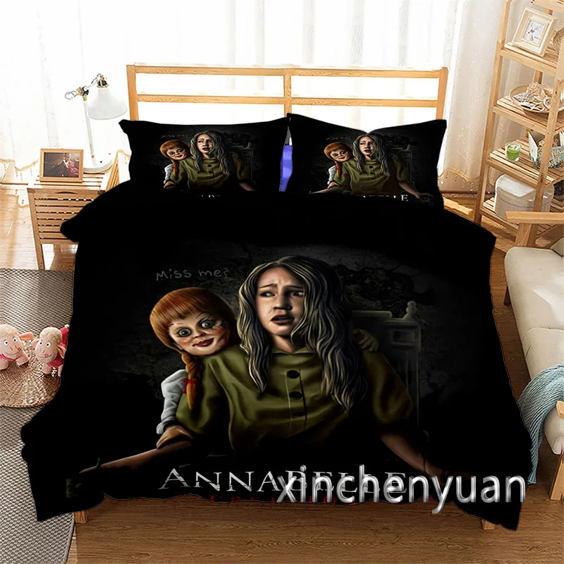 

Horror Movie Annabelle 3D Printed Duvet Cover Set Twin Full Queen King Size Bedding Set Bed Linens Bedclothes for Young K77
