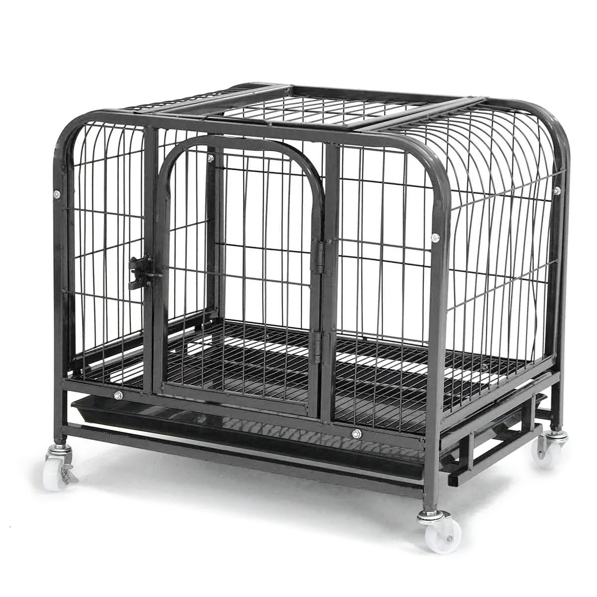 Large Heavy-Duty Folding Pet Dog Puppy Cage Cat Crate Carrier Wheels Pet Supplies 78x54x72cm Large Heavy-Duty Folding Pet Dog Puppy Cage Cat Crate Carrier Wheels Pet Supplies 78x54x72cm
