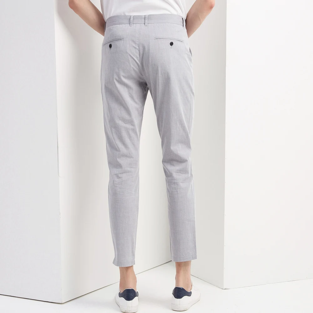 Skup Metersbonwe Smart Casual spodnie męskie marki odzież wiosna jesień proste, solidne spodnie męskie wysokiej jakości rozciągliwe dopasowanie spodnie