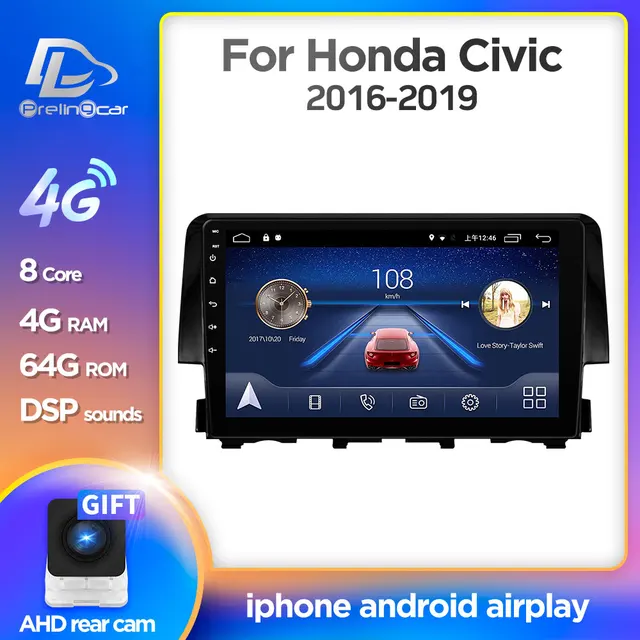 $US $118.40 4G Lte Android 9.0 GPS multimedia navigation system For Honda Civic 2016-2019 years car dvd player 