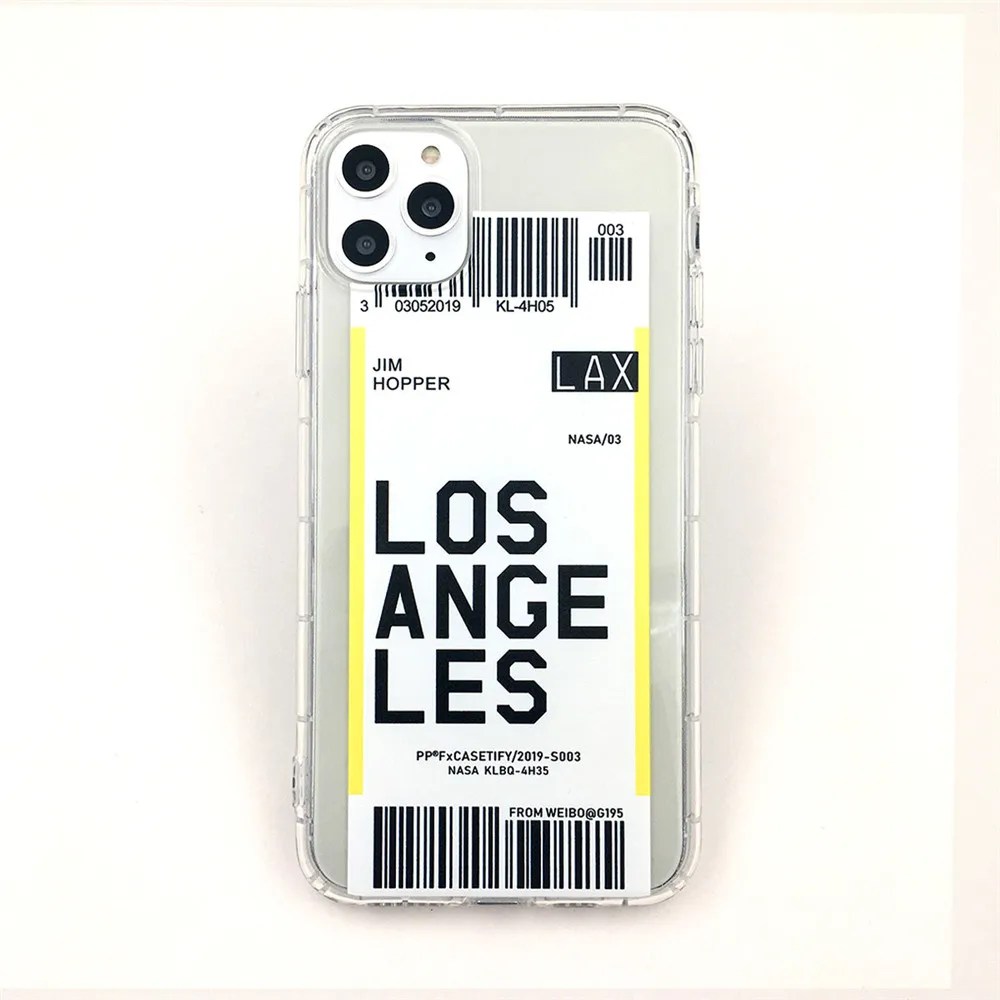 Los Angeles Чехол для iPhone 6 6 S 7 8 Plus 11 Pro X XS Max XR Houston Chicago, прозрачный мягкий чехол - Цвет: Los Angeles