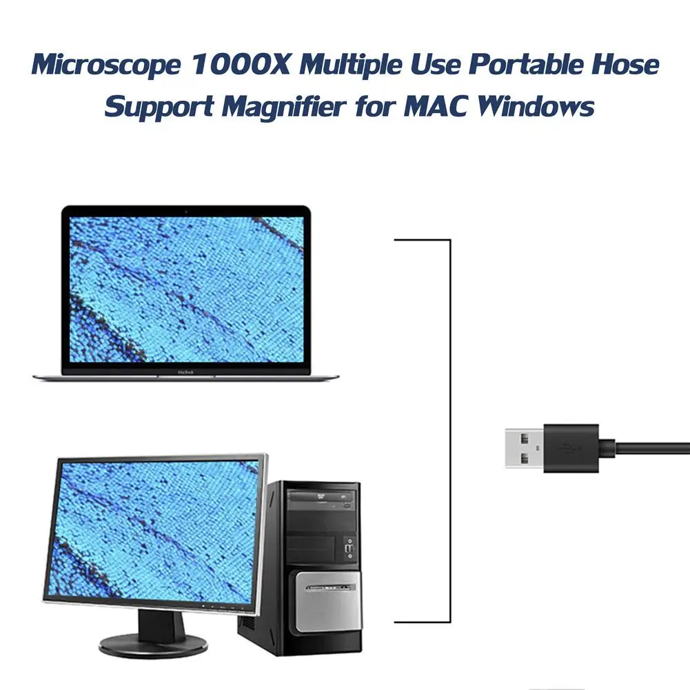 Электронный микроскоп с 8 светодиодами+ кронштейн 1000X цифровой USB интерфейс микроскоп Лупа для MAC Windows лабораторных исследований
