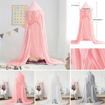 

Kid Baby Bed Canopy Bedcover Mosquito Net Curtain Childrens Room Dome Mosquito Net Hanging Mosquito Net Bed Tent Curtain