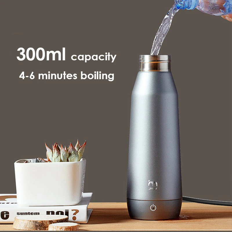 300ml Portable Electric Kettle 220V Home Office Travel Water Boiler Auto  Vacuum Insulation Mobile Remote Water Bottle - AliExpress