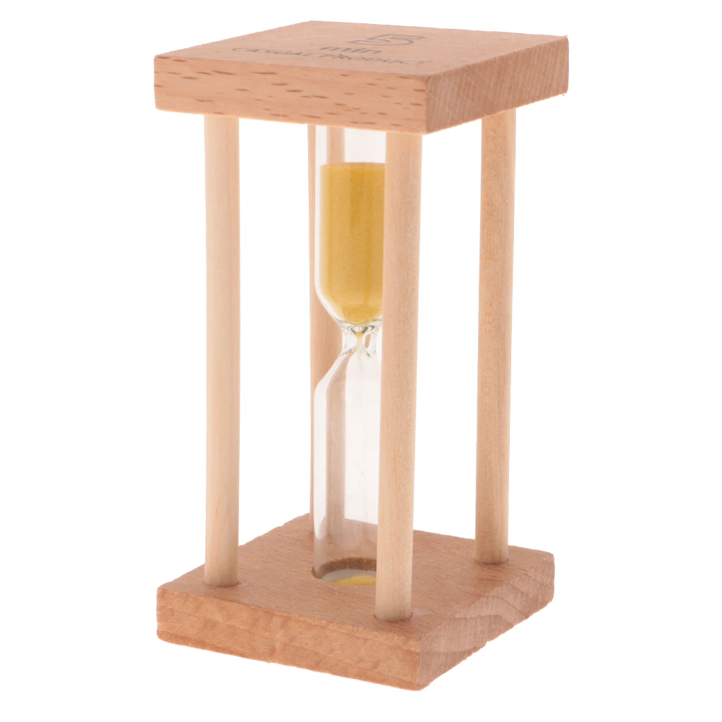 5 Mins Wooden Sandglass Baking/Cooking Timer Hourglass Home/Kitchen Accessories Ornament