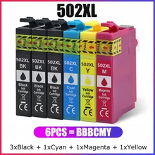 

YC 6 Pack 502XL Ink Cartridges Remplacement For EPSON 502 502XL For Expression XP-5105 XP-5100 Workforce WF-2865DWF WF-2865DWF