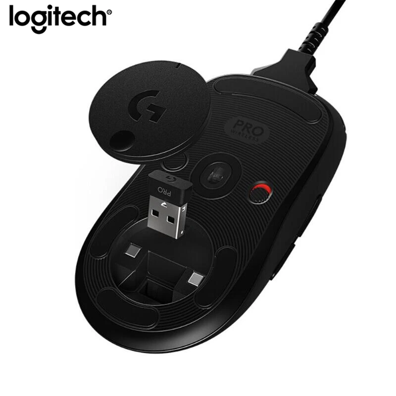 Беспроводная игровая мышь logitech G PRO RGB с двойным режимом с датчиком HERO 16000 dpi LIGHTSPEED Laser Gamer mouse 8 программируемых кнопок