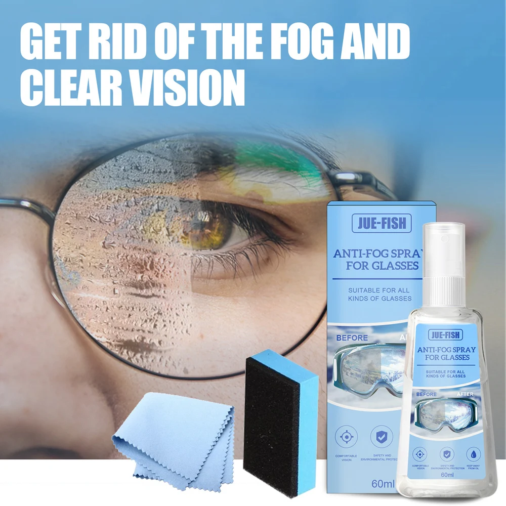 Anti Fog Spray Long Lasting Portable Prevent Fogging Spray for Eye Glasses Mirrors Swim Goggles