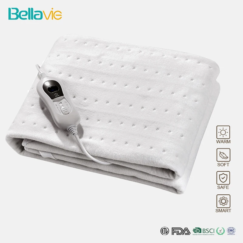 King Size 150*80cm 220V-240V 60W Non-woven Fabric Electric Blankets Single Bed Heating Underblanket With 3 Heat Setting EU Plug