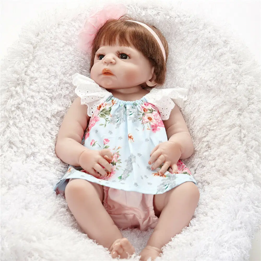 Xmas 23'' Full Body Vinyl Nursery Reborn Baby Dolls Girl Bebe Lifelike Gift Girl Toys for Kids Toddler Boy Toys Baby Doll Toy