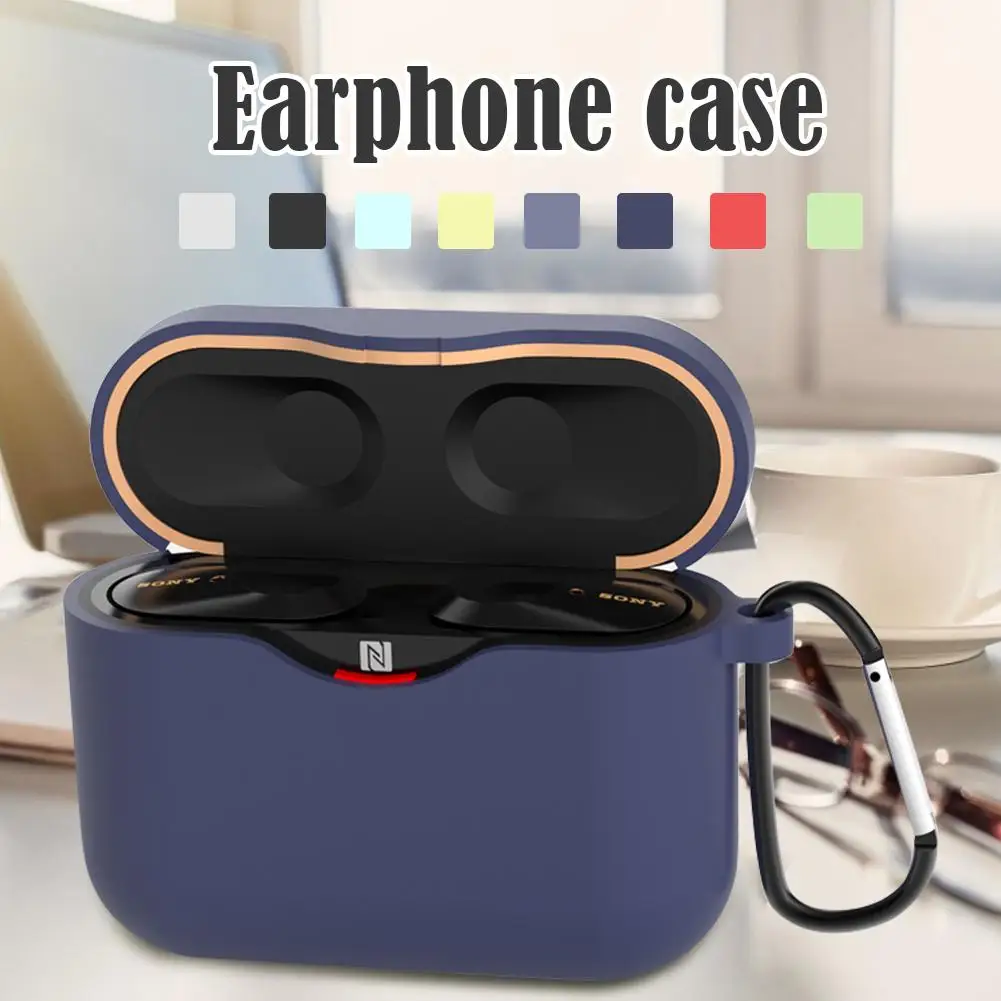 Силиконовый защитный чехол для наушников Беспроводная bluetooth-гарнитура чехол для хранения с крюком для sony WF-1000XM3