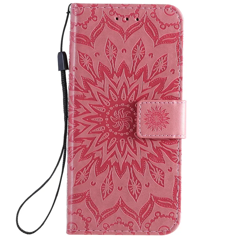 Pink Чехол wekays для Motorola Moto E6 Plus, кожаный чехол-подставка с цветочным рисунком для Motorola E6 Plus, чехол-накладка - Цвет: Pink