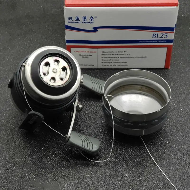 

Fishing Reel for Slingshot Shooting Dart Stainless Steel Closed Fishing Wheel Outdoor Hunting