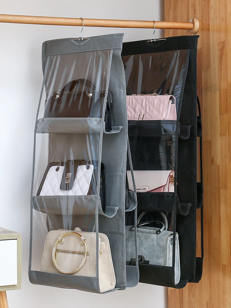 

Bag storage hanging bag wardrobe wall-mounted cloth dustproof household clothes kitchen storage shelf storage bag dormitory