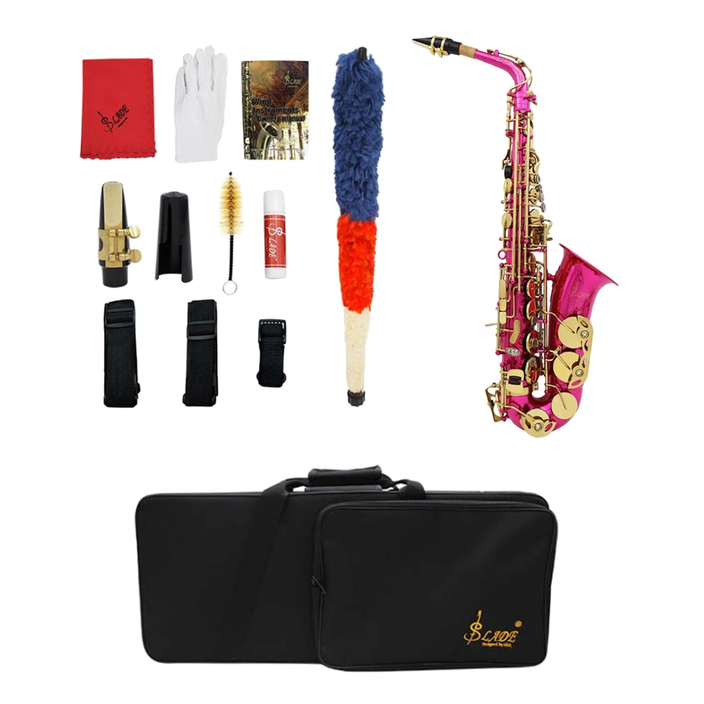 Портативный латунный Eb альт саксофон с Gig Bag мундштук ремень Рид немой кисти