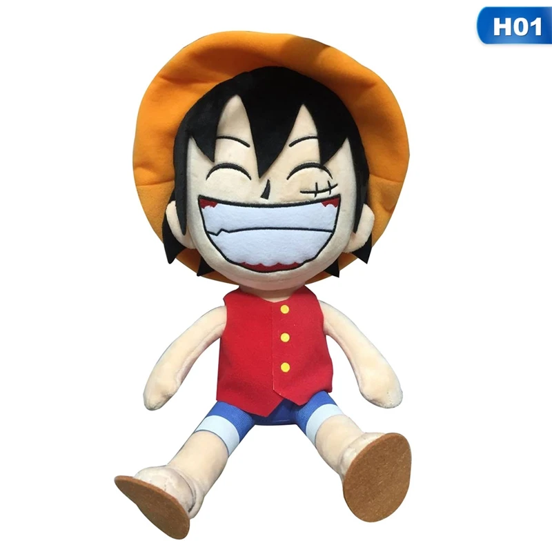 New 28 Cm Cartoon Anime One Piece Figure Plush Doll Toy Straw Hat Laugh Luffy Figures Plush Toys For Children Kids - Цвет: 1
