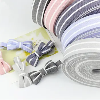 

Sisi Crafts Cotton Tape Quality Striped Grosgrain Ribbon 10 25 40mm Fabric Bias Trim Layering DIY Hair Bow Tie Collar Material