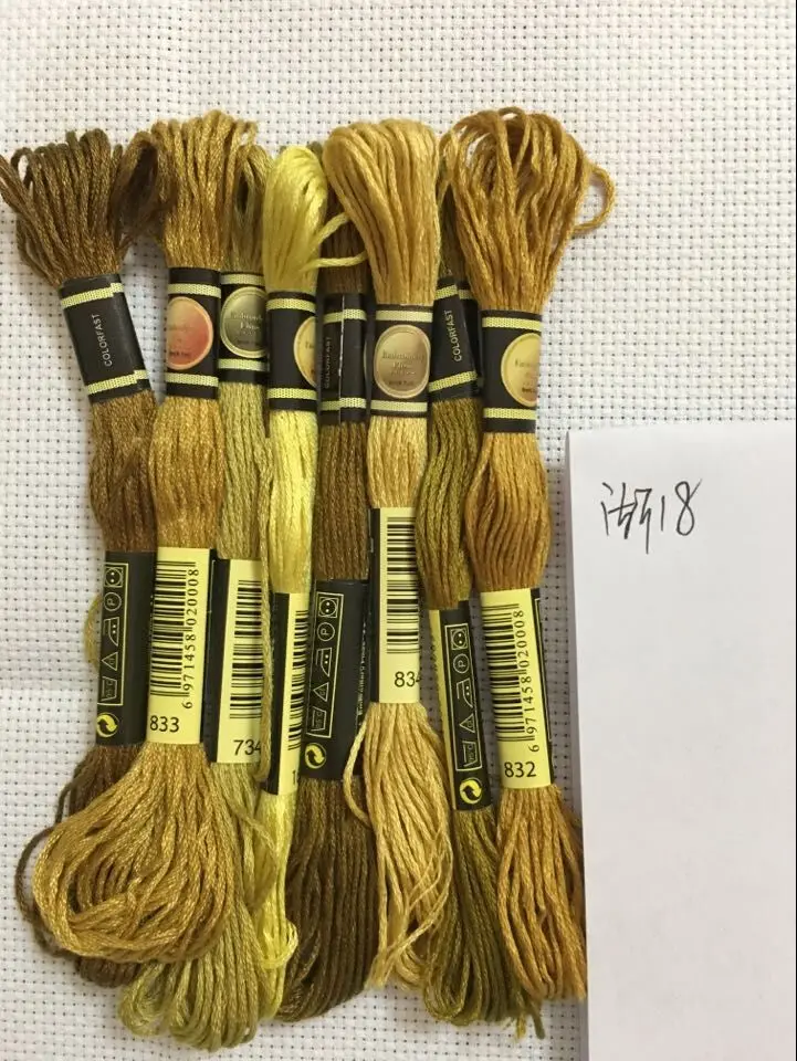 mm Cross Stitch thread The Unique Style 8 Cross Stitch Cotton Embroidery Thread Floss Sewing Skeins Craft - Цвет: 18