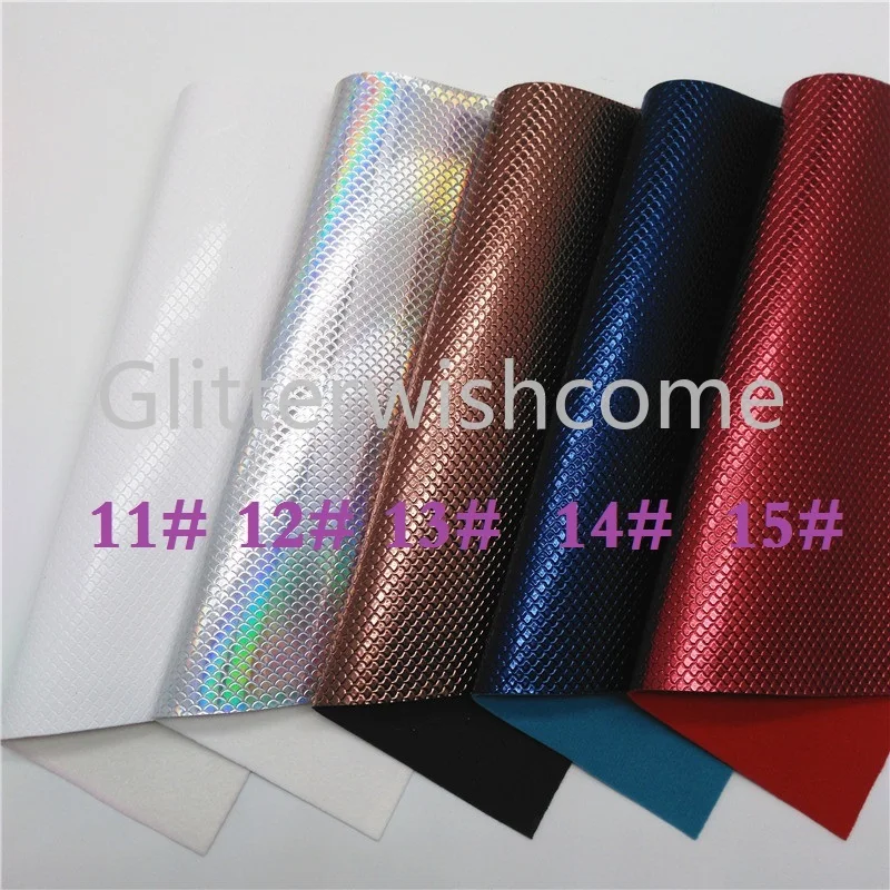 Glitterwishcome 21X29 см A4 размер винил для бантов тиснение рыбья чешуя "Русалка" кожа Fabirc искусственная кожа листы для бантов, GM525A