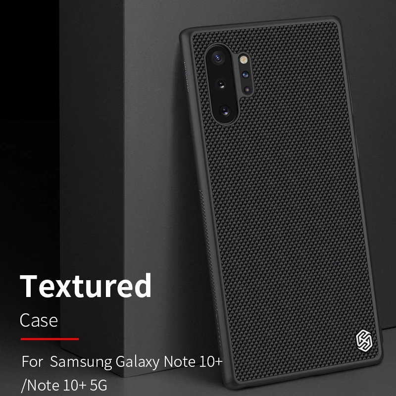 

For Samsung Galaxy Note10 Note 10 Plus Pro Case Back Cover Nillkin Hard PC + Soft TPU Nylon Fiber Anti-fingerprint Phone Cases