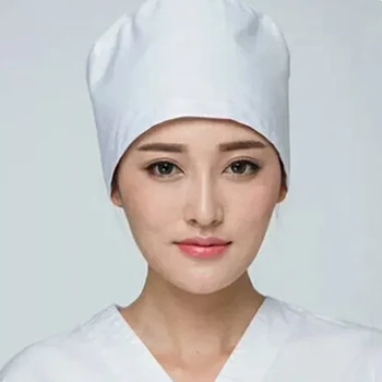 

Thicken Medical Doctor Cap Unisex Pure Color Polyester Cotton Hospital Dedicated Food Safety High Quality Textile Dust-proof Cap