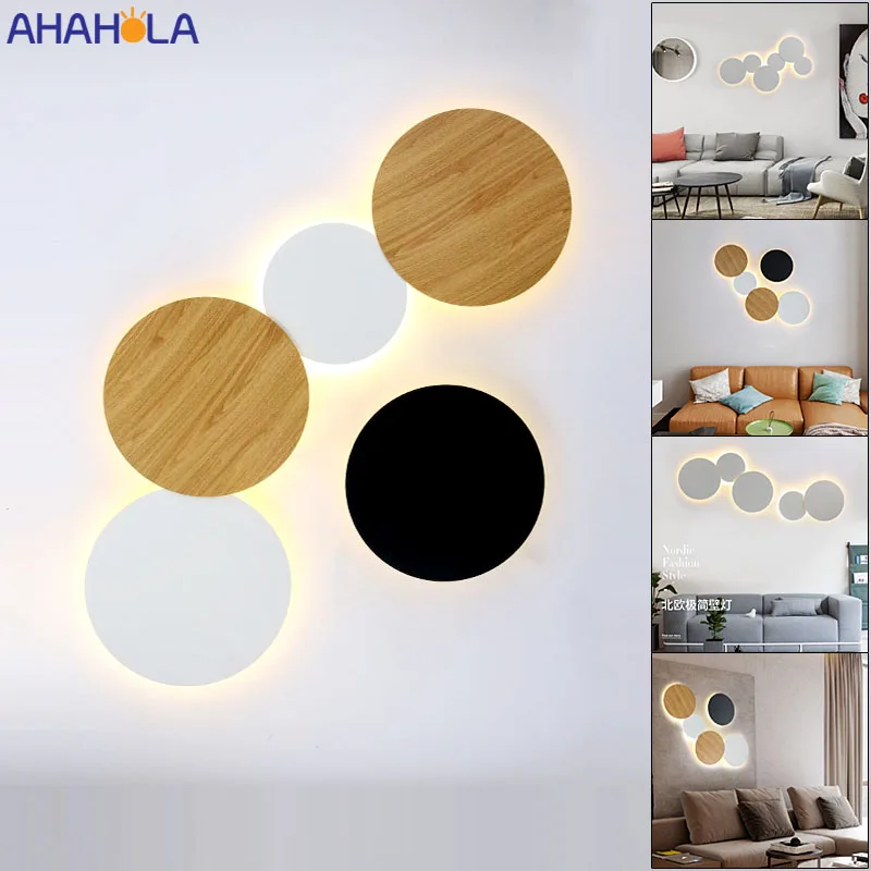 

Metal Modern Led Wall Light Bedroom Light Sconce Wall Lamp Led Black and White Painted Wall Lights for Home Aplique Pared