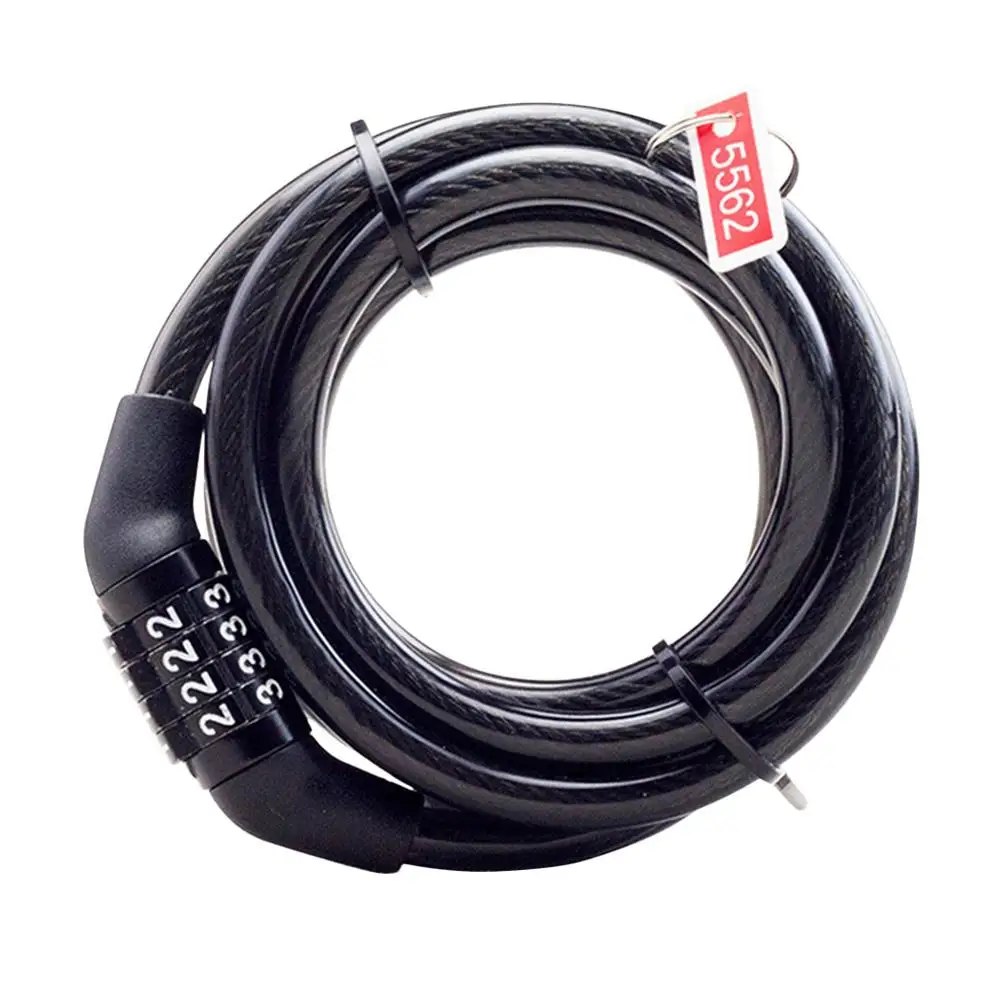 Bicycle Lock Motorcycle Motorcycle Mountain Bike Anti-theft Lock Steel Wire Lock, Steel Cable Lock, Password Lock, 4-bit Passwor