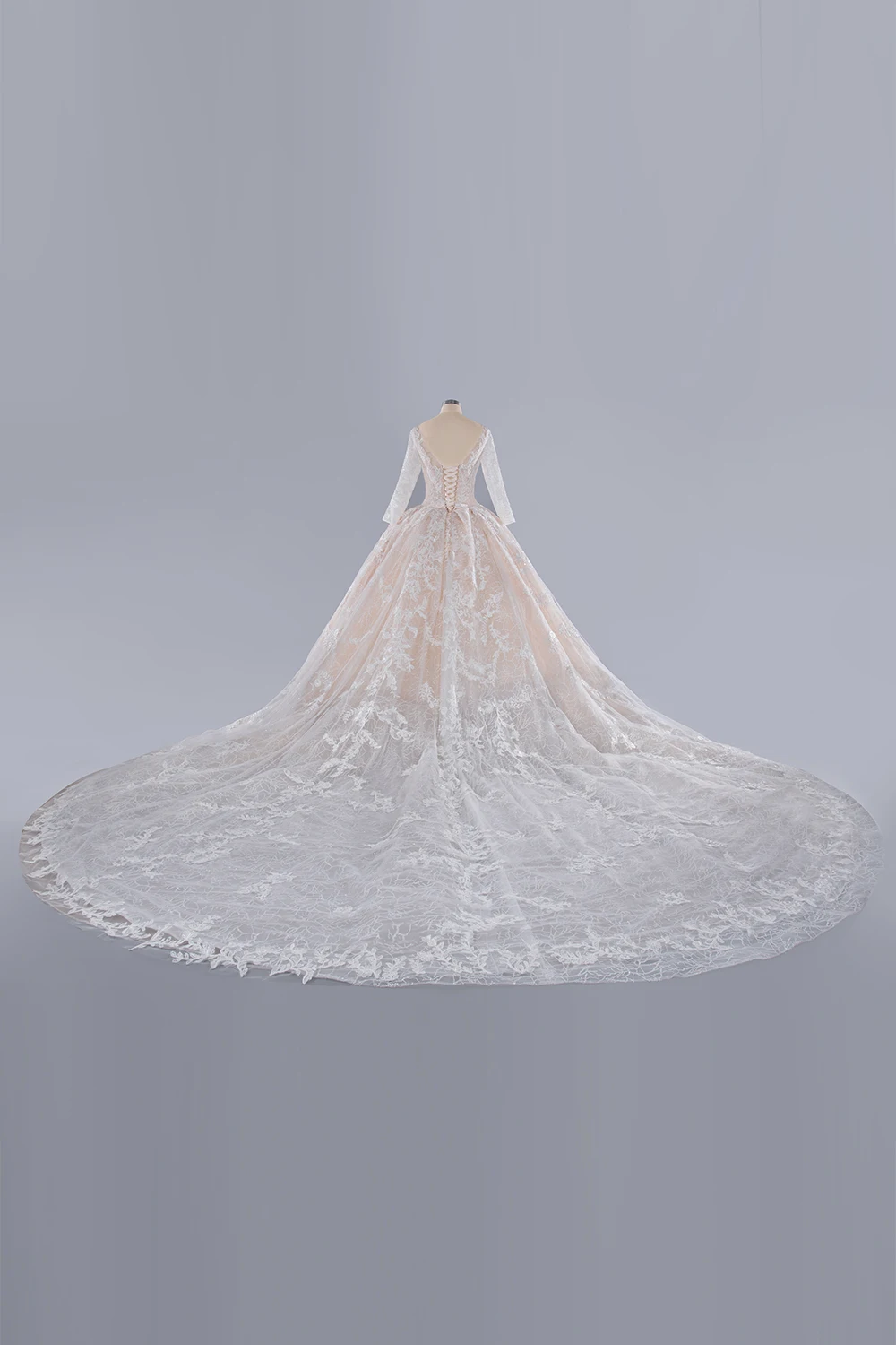 Robe De Mariee/Роскошные свадебные платья с кружевами и бусинами, бальное платье с аппликацией и блестками на шнуровке сзади и длинным шлейфом