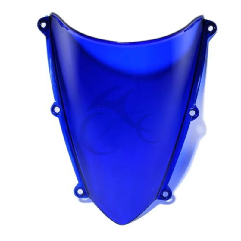 Мотоцикл PMMA двойной пузырь лобовое стекло для Honda CBR600RR CBR 600 RR 07-12 10 11 - Цвет: blue