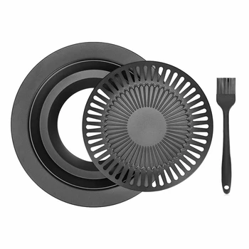 

ABUI-Portable Korean Outdoor Smokeless Barbecue Gas Grill Pan Household Smokeless Gas Stove Plate Bbq Roasting Cooking Tool Sets