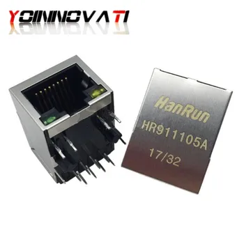 

100PCS HR911105A with lamp HY911105A RJ45 network transformer with lamp network filter