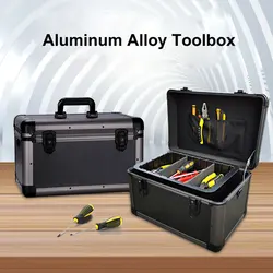Caja de Herramientas de aluminio para el hogar, maletín profesional completo, impermeable, portátil, Bloqueable, de gran capacidad