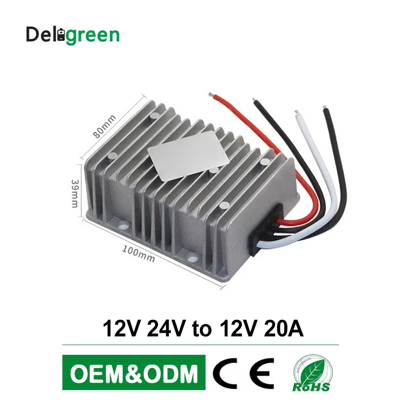 12V 24 V-12 V 20A Вт конвертер постоянного/переменного тока, входнее напряжение 9V 36V регулятор автомобильный шаг вверх редуктор понижающий