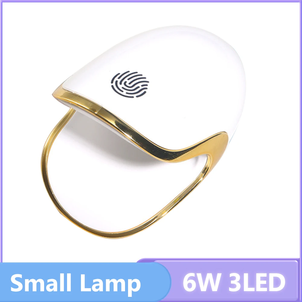 

Small Cute 6W Q6 Nail Lamp 3 LEDs Nail Dryer Portable UV led Lamp For Drying Gel nail Polish Mini Home Use Manicure Tools