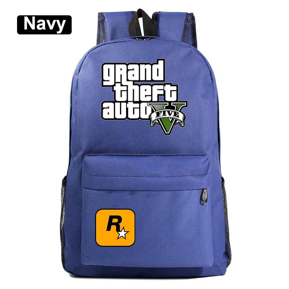 Подарочные игры с героями мультфильмов, GTA5, клетчатая школьная сумка ярких цветов для мальчиков и девочек, женский рюкзак, школьные сумки для подростков, холщовые мужские школьные рюкзаки - Цвет: A34-21