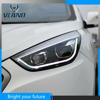 

LED Angel Eyes Lights for Hyundai Tuscon IX35 Headlights 2010-2017 LED DRL Bi-xenon Projector Head Lamps