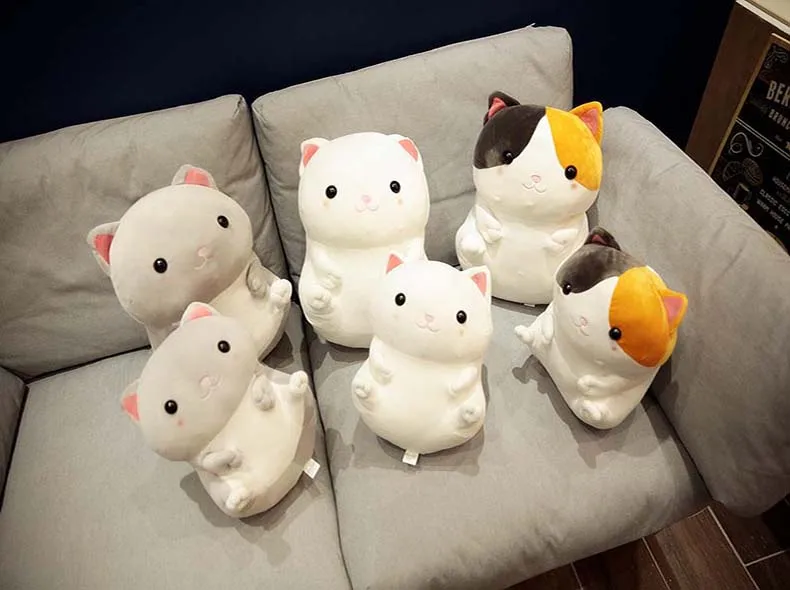1 шт. почтовую службу «e-packet», которая работает 33/40 см Kawaii мягкие кошка кукла милые мягкие плюшевые игрушки мягкие вниз хлопок со звуком, детские игрушки для девочек на день рождения, подарок на Рождество