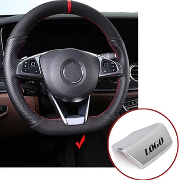 

Steering Wheel Emblem Sticker for AMG Mercedes W212 W205 W213 W210 W211 W202 W204 C63 E63 C180 E300 Car Steering Wheel Cover