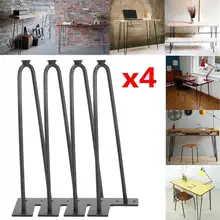 Середина века стиль шпилька ножки стола 4 шт. 14 дюймов огромные нагрузки сталь замена ноги 2 стержня стол мебель запчасти