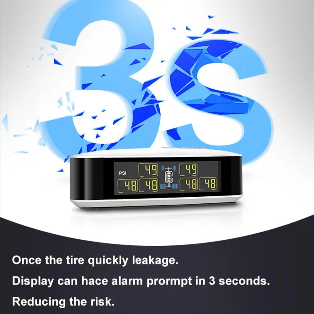 Автомобильный TPMS U8T беспроводная система контроля давления в шинах для автомобиля пикап грузовик в режиме реального времени сигнализация давление и температура ЖК-дисплей