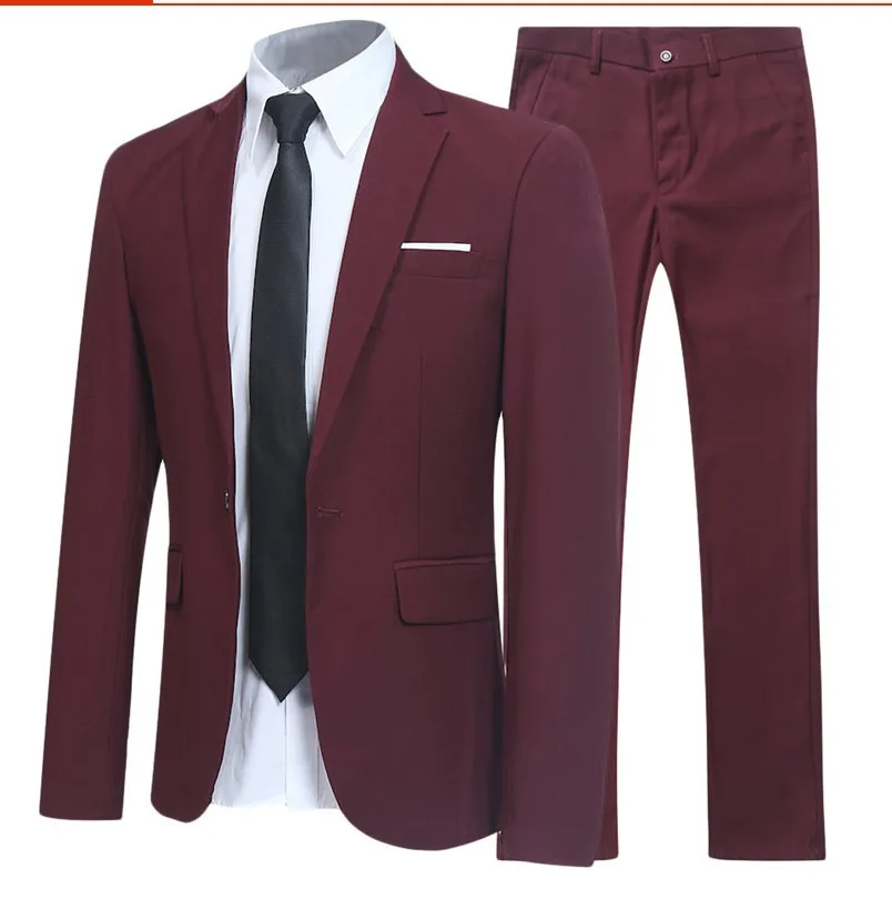 

Men Business Suit Going to Work Business Slim Fit Suit Two Piece Set Set Suit