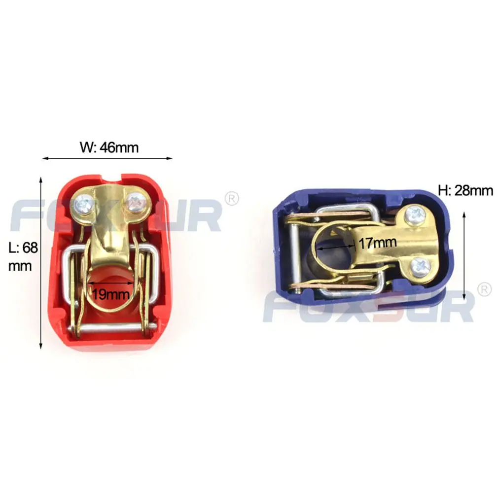 Foxsur Универсальный автомобильный аккумулятор Быстрый выдвижной разъем переключатель батареи клип головной терминал съемный положительный отрицательный