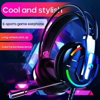 

Head-mounted Computer Notebook Gaming Noise Reduction Headset With Mic 4D Sound Luminous Portable Audio Video Headphones