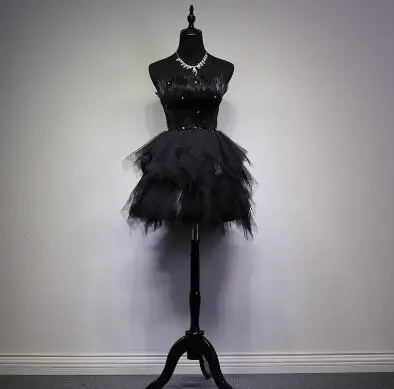 Дешевые Короткие вечерние платья vestido de noiva Свадебные платья платье, украшенное перьями с бисером Летнее свадебное платье