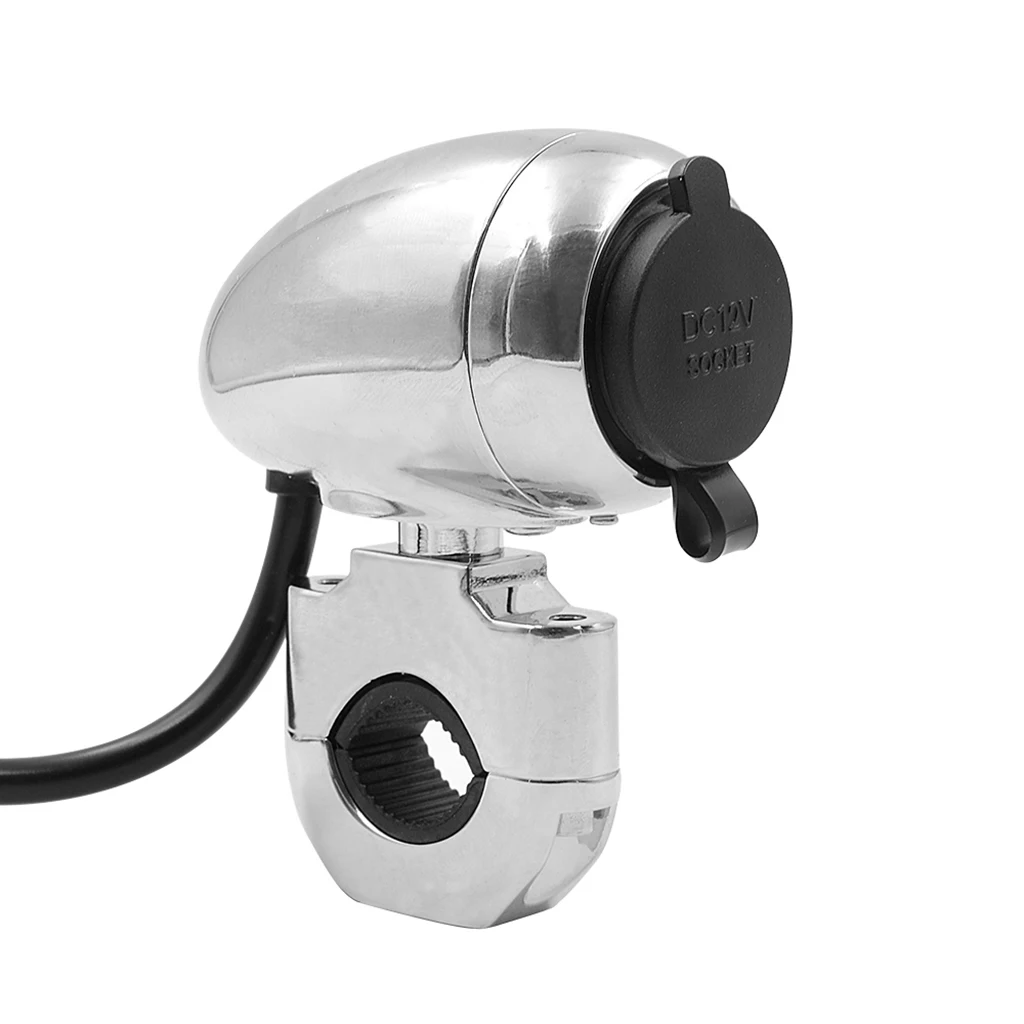

Water Resistant 1' Handlebar Lighter Socket Plug Adaptor Silver