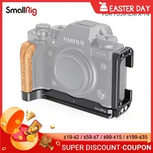 SmallRig XT4 Camera L Plate L Bracket for FUJIFILM X-T4 Camera Feature Wooden Side Grip Arca Compatible Plate Quick Release 2811