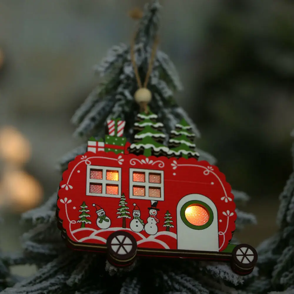 Подвесной Рождественский Декор украшения дерева деревянные украшения 3d кулон