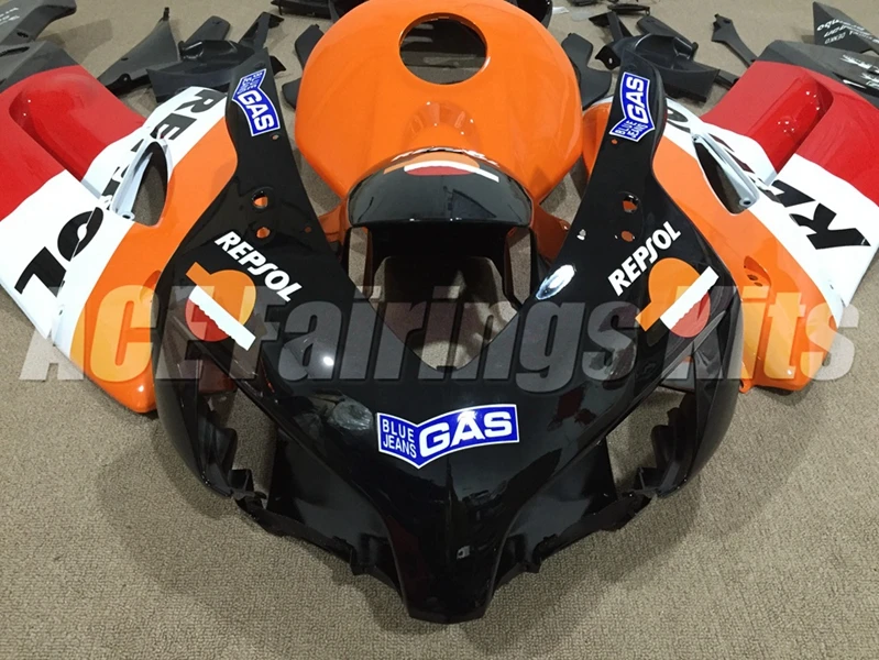 4 подарки литья под давлением ABS Полный обтекатели комплект Подходит для Honda CBR1000RR cbr1000 04 05 2004 2005 набор кузова оранжевый