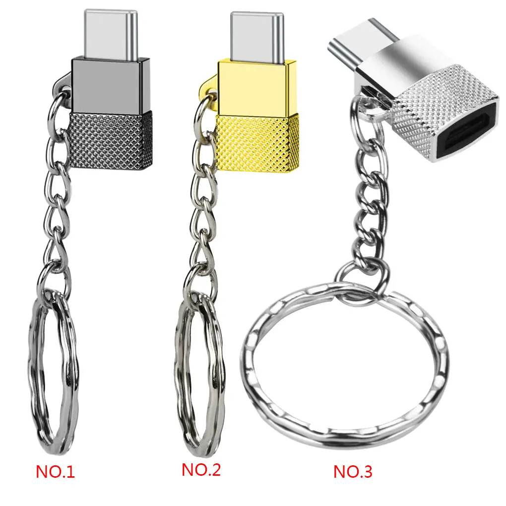 Мини-смартфон Micro USB порт для type-c порт адаптер портативный цинковый сплав конвертер кольцо для ключей